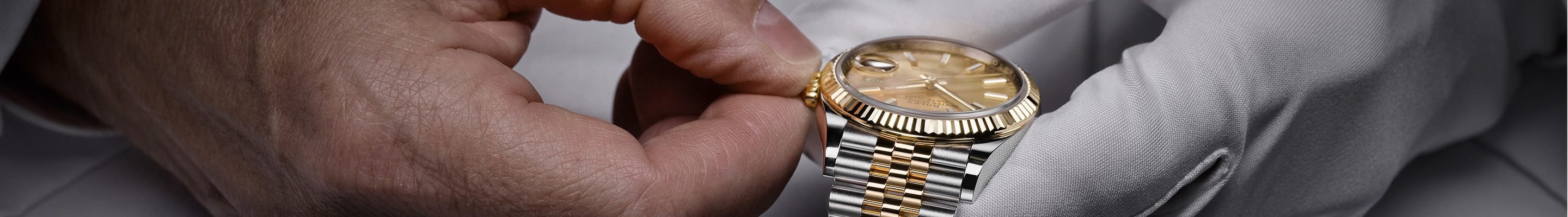 Rolex watch being serviced