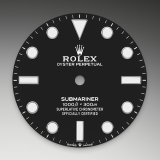 Detail image showing Black dial for Rolex Submariner 