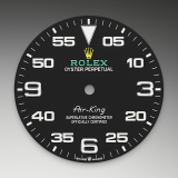 Detail image showing Black dial for Rolex Air-King 