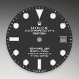 Detail image showing Black dial for Rolex Deepsea 