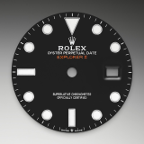 Detail image showing Black dial for Rolex Explorer II 