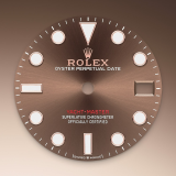 Detail image showing Chocolate Dial for Rolex Yacht-Master 37 