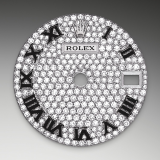 Detail image showing Diamond-Paved Dial for Rolex Lady-Datejust 