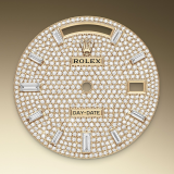 Detail image showing Diamond-Paved Dial for Rolex Day-Date 40 