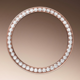 Detail image showing Diamond-set bezel for Rolex Lady-Datejust 