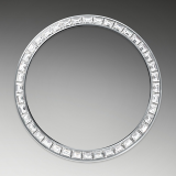 Detail image showing Diamond-set bezel for Rolex Day-Date 40 