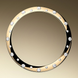 Detail image showing Diamond-set bezel for Rolex Datejust 31 