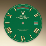Detail image showing Green Dial for Rolex Day-Date 40 