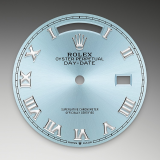 Detail image showing Ice-Blue Dial for Rolex Day-Date 36 