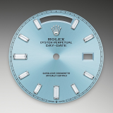 Detail image showing Ice-Blue Dial for Rolex Day-Date 40 