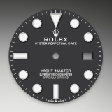 Detail image showing Intense black dial for Rolex Yacht-Master 42 