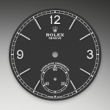 Detail image showing Intense black dial for Rolex 1908 