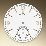 Detail image showing Intense white dial for Rolex 1908 