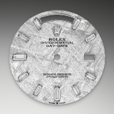 Detail image showing Meteorite dial for Rolex Day-Date 40 