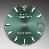 Detail image showing Mint green dial for Rolex Datejust 31 