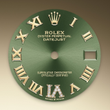 Detail image showing Olive-Green Dial for Rolex Datejust 31 