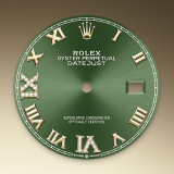 Detail image showing Olive-Green Dial for Rolex Datejust 36 
