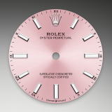 Detail image showing Pink Dial for Rolex Oyster Perpetual 34 