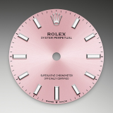 Detail image showing Pink Dial for Rolex Oyster Perpetual 31 