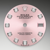 Detail image showing Pink Dial for Rolex Lady-Datejust 
