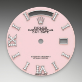 Detail image showing Pink opal dial for Rolex Day-Date 36 