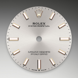 Detail image showing Silver dial for Rolex Oyster Perpetual 31 