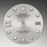 Detail image showing Silver dial for Rolex Lady-Datejust 