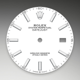 Detail image showing White dial for Rolex Datejust 41 