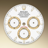 Detail image showing White dial for Rolex Cosmograph Daytona 