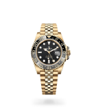 Rolex GMT-Master II Oyster, 40 mm, yellow gold - M126718GRNR-0001 at Boutellier Montres