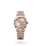 Rolex Day-Date 36 Day-Date Oyster, 36 mm, Everose gold - M128235-0009 at Boutellier Montres