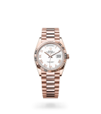 Rolex Day-Date 36 Day-Date Oyster, 36 mm, Everose gold - M128235-0052 at Boutellier Montres