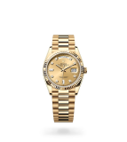 Rolex Day-Date 36 Day-Date Oyster, 36 mm, yellow gold - M128238-0008 at Boutellier Montres