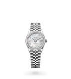 Rolex Datejust 31 Datejust Oyster, 31 mm, Oystersteel, white gold and diamonds - M278384RBR-0008 at Boutellier Montres