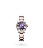 Rolex Lady-Datejust Oyster, 28 mm, Oystersteel, Everose gold and diamonds - M279381RBR-0016 at Boutellier Montres