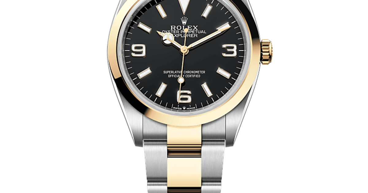 Rolex Explorer 36 Yellow Rolesor - combination of Oystersteel and ...