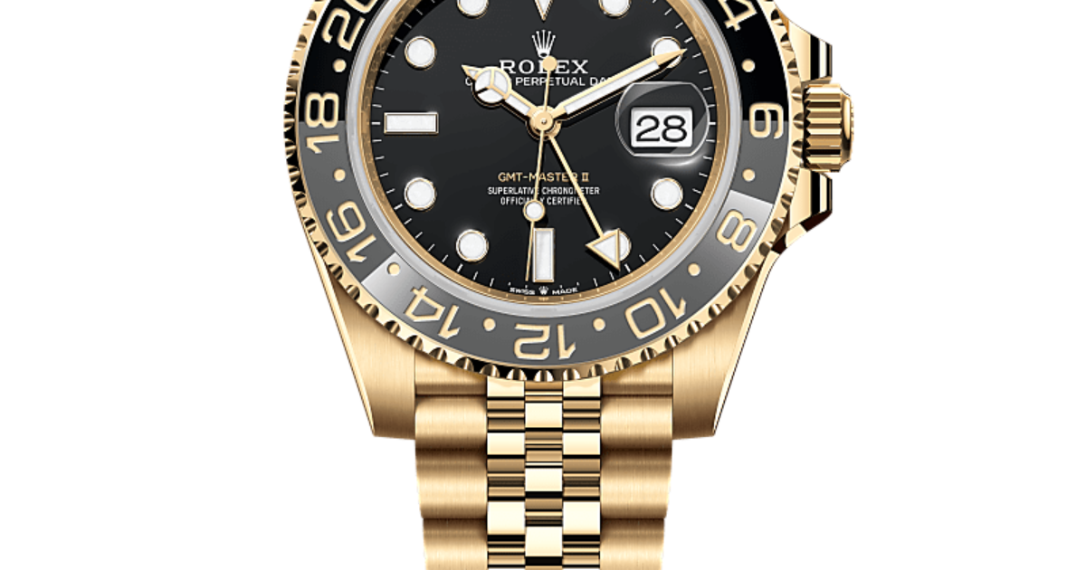 Rolex GMT-Master II 18 ct yellow gold, M126718GRNR-0001